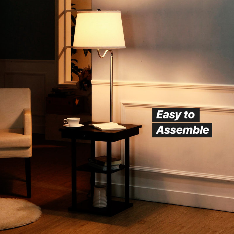 Built in lamp end table sales